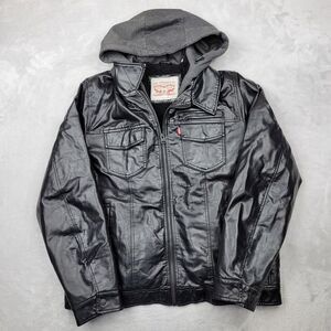 Levi's Black Bomber Jacket with Gray Hood